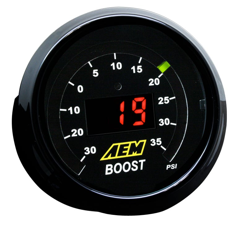 AEM Boost Gauge -30 to 35psi - 30-4406 - AEM General