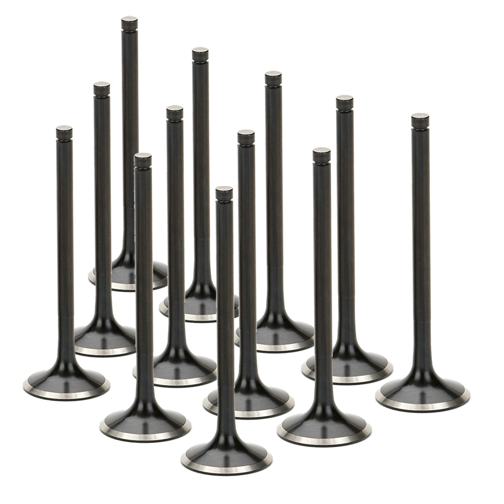 Supertech Toyota 2JZ Exhaust Racing Valve SS Blk. Nitrided +1mm (SET OF 12) TEVN-1016-12 - Supertech Head Components