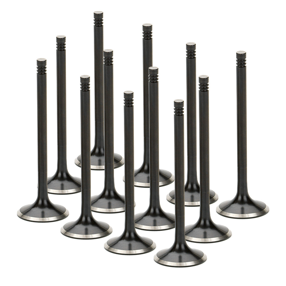 Supertech BMW M5052 Exhaust valve SS Blk. Nitrided +1mm (SET OF 12) BMEVN-1031S-12