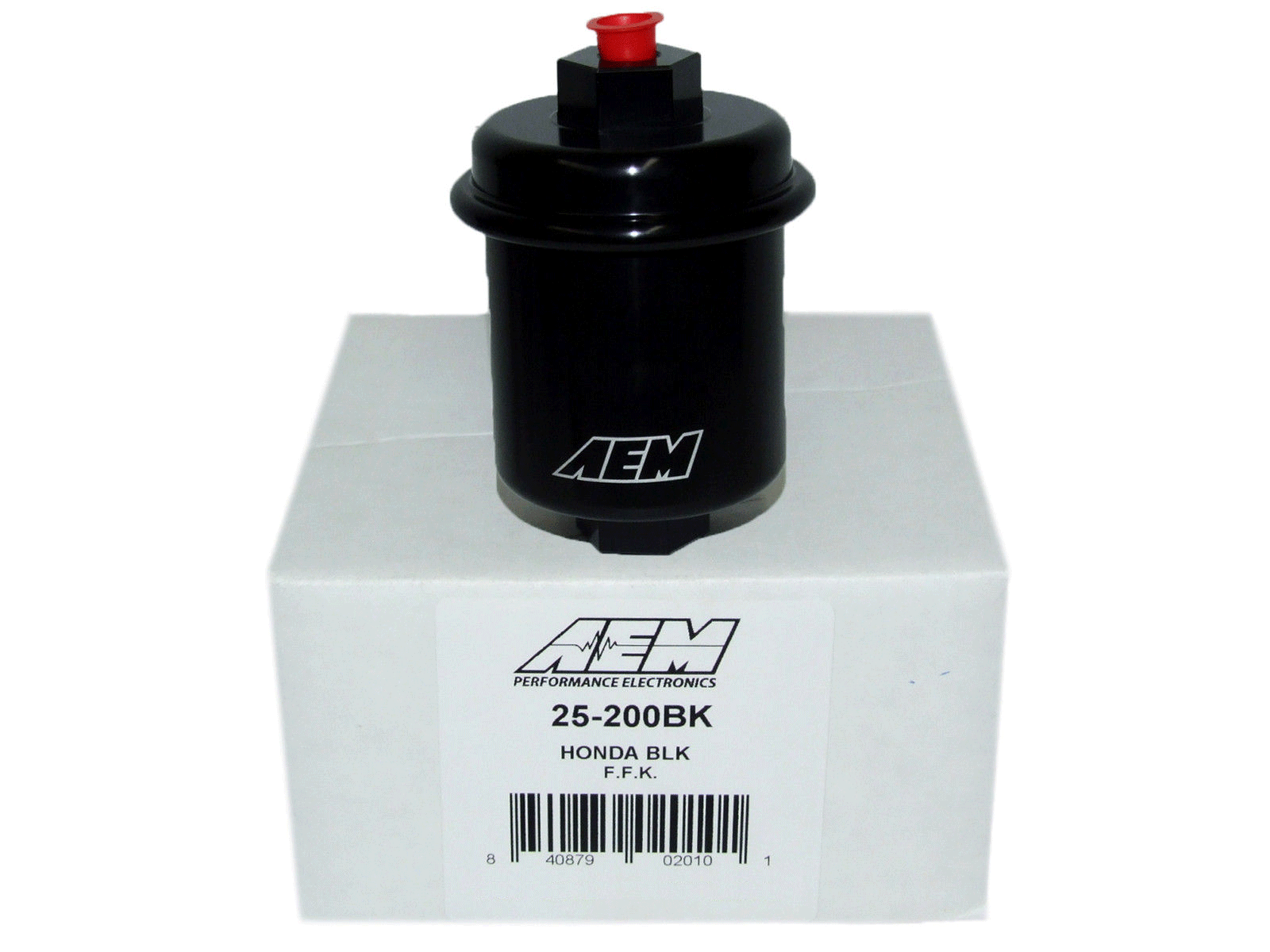 AEM High-Flow Flow Fuel Filter - Supports up to 500HP - 6061 Alloy Body - 25-200BK