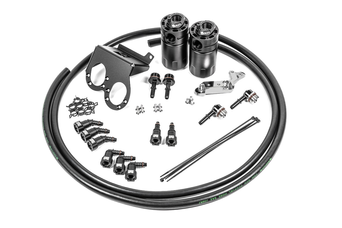 Radium Engineering 17-19 Corvette LT1 with Dry Sump Dual Catch Can Kit, Chevrolet - 20-1286-FL