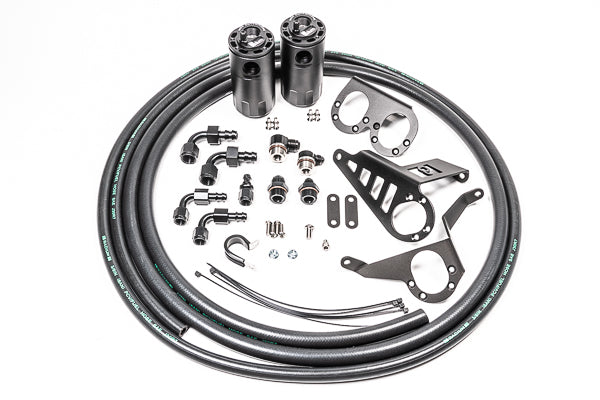 Radium Dual Catch Can Kit, Mk4 Supra, Fluid Lock - 20-0387-Fl - Radium Engine Oil Catch Can Kit