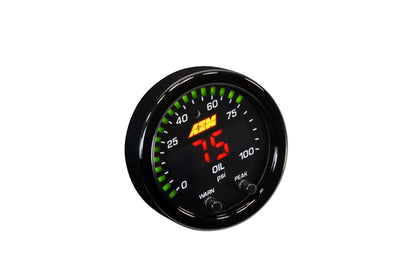 AEM X-Series Oil/Fuel Pressure Gauge 0-100psi - 30-0301