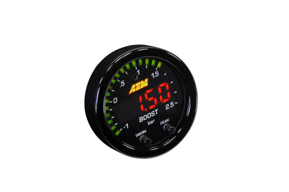 AEM X-Series Boost Pressure Gauge -30-35psi /1-2.5Bar - 30-0306