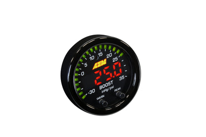 AEM X-Series Boost Pressure Gauge -30-35psi /1-2.5Bar - 30-0306