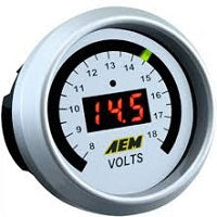 AEM Voltage Display Gauge - 8-18V - Includes BLK/White Display - 30-4400