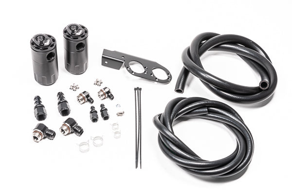 Radium Dual Catch Can Kit, Nissan Z33 V35, VQ35DE/Hr, Fluid Lock - 20-0729-Fl - Radium Engine Oil Catch Can Kit