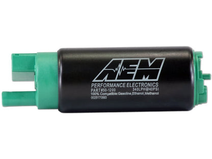 AEM 340LPH E85-Compatible High Flow In-Tank Fuel Pump - Offset Inlet - 50-1200