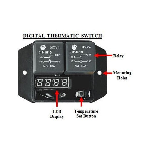 Davies Craig, Digital Thermatic Fan Switch With 1/4" NPT Sensor, - DC-0445