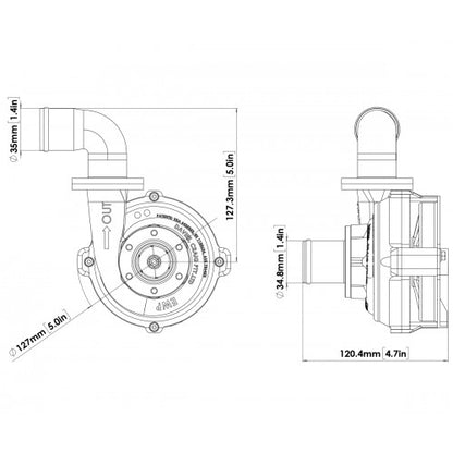 Davies Craig EWP80 Alloy Flange Kit - Remote Electric Water Pump (12V)  - DC8006