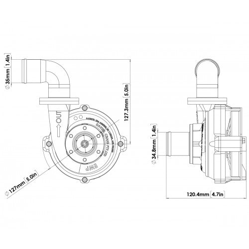 Davies Craig EWP80 Alloy Flange Kit - Remote Electric Water Pump (12V)  - DC8006