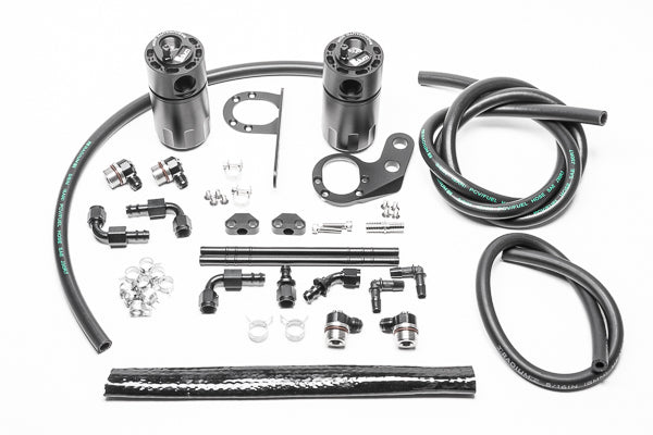 Radium Dual Catch Can Kit, 2017+ Civic Type-R, Fluid Lock - 20-0826-Fl