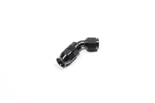 Radium 6AN Hose End, 45 Degree, Ptfe, Black - 14-0632 - Radium AN Fitting
