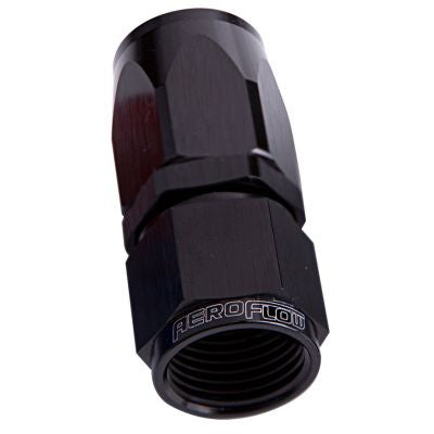 Aeroflow 100 / 150 Series Taper Style One Piece Full Flow Swivel Straight Hose End -4AN - AF101-04BLK