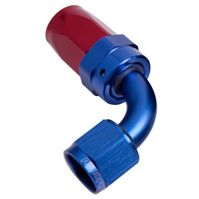 Aeroflow 100 Series Taper 90° Swivel Hose End -8AN Blue/Red Finish. Suit 100 & 450 Series Hose - AF103-08