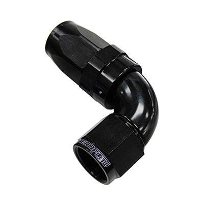 Aeroflow 150 Series Taper One-Piece Full Flow Swivel 90° Hose End -20AN - AF153-20BLK