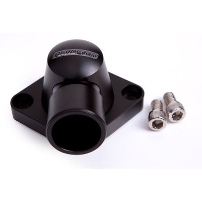 Aeroflow Billet Thermostat Housing - Black Suit SB, BB Chevy, (Swivel) - AF64-2034BLK