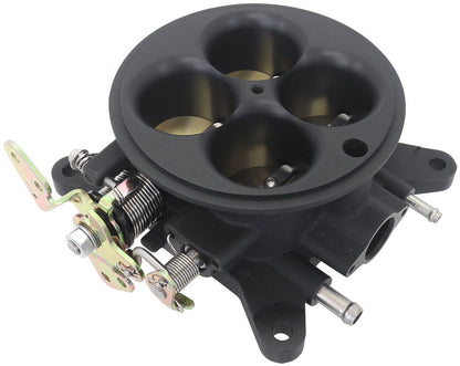 Aeroflow Cast Aluminium 4 Barrel 1000cfm Throttle Body Black Finish. Suit 4150 Square Bore - AF64-2251BLK