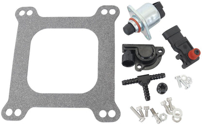 Aeroflow Cast Aluminium 4 Barrel 1000cfm Throttle Body Black Finish. Suit 4150 Square Bore - AF64-2251BLK