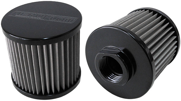 Aeroflow Stainless Steel Billet Breather -12AN Female, Black Finish - AF77-2001BLK