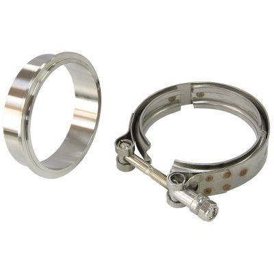 Aeroflow Boosted Turbine Outlet3.5" O.D Stainless Steel V-Band Kit - AF8080-1000 - Aeroflow Fittings
