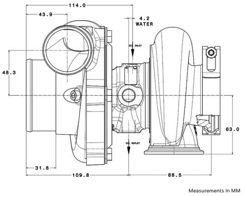 Garrett GTX2860R Gen II - T25 .64 A/R