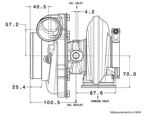 Garrett GTX3576R Gen II - T4 Single Entry .82 A/R