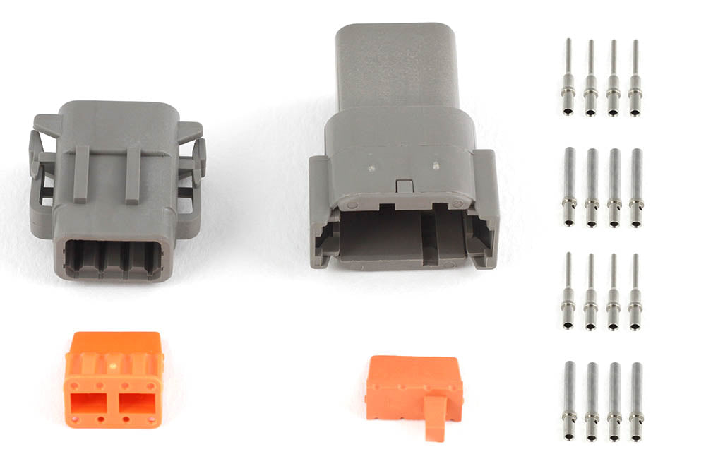 Haltech Plug and Pins Only - Matching Set of Deutsch DTM-8 Connectors (7.5 Amp) HT-031016