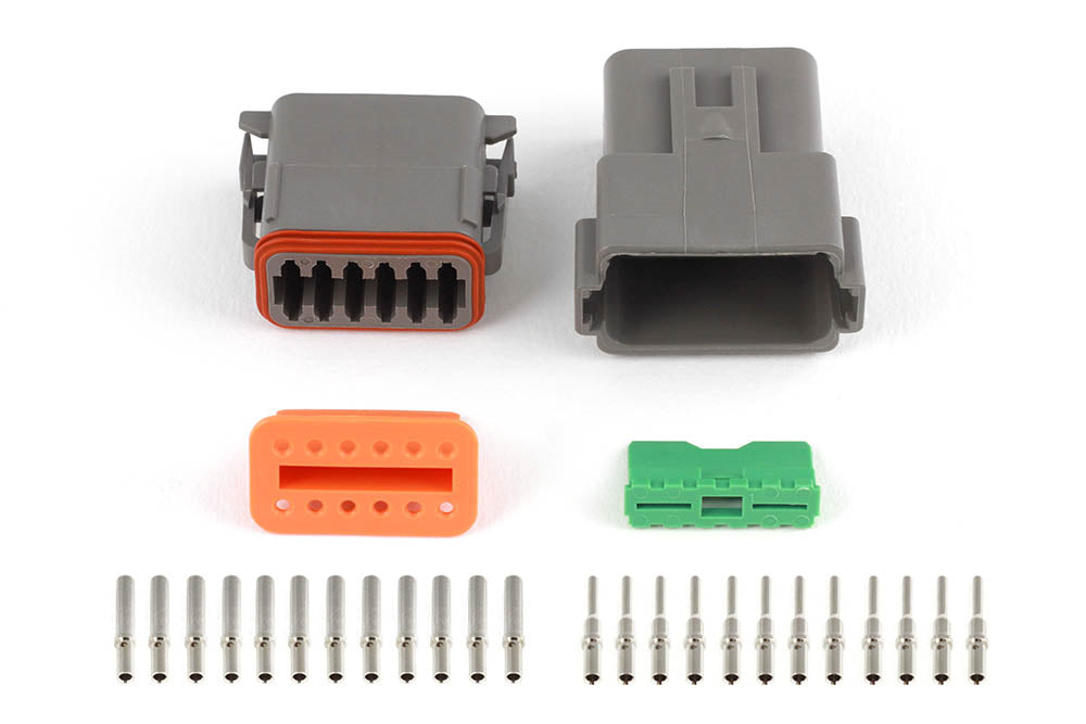 Haltech Plug and Pins Only - Matching Set of Deutsch DT-12 Connectors - ( 13 Amp) HT-031117