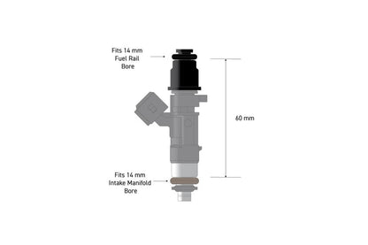 Haltech Fuel Injector Adapter - 14mm 3/4 to Full Length, fuel injectors - HT-080004