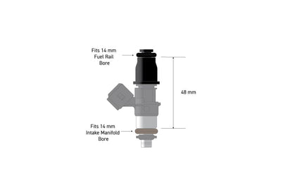 Haltech Fuel Injector Adapter - 14mm 1/2 to 3/4 Length, fuel injectors - HT-080005
