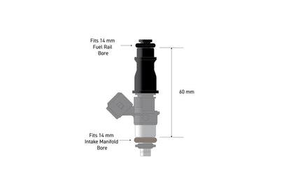 Haltech Fuel Injector Adapter - 14mm 1/2 to Full Length, fuel injectors - HT-080006