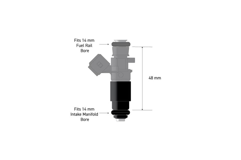 Haltech Fuel Injector Adapter - 14mm Base, fuel injectors - HT-080007