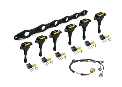 Haltech R35 Coil Bracket Kit for Nissan RB Includes Bracket, Coils, Connectors and Harness, engine harness - HT-120203
