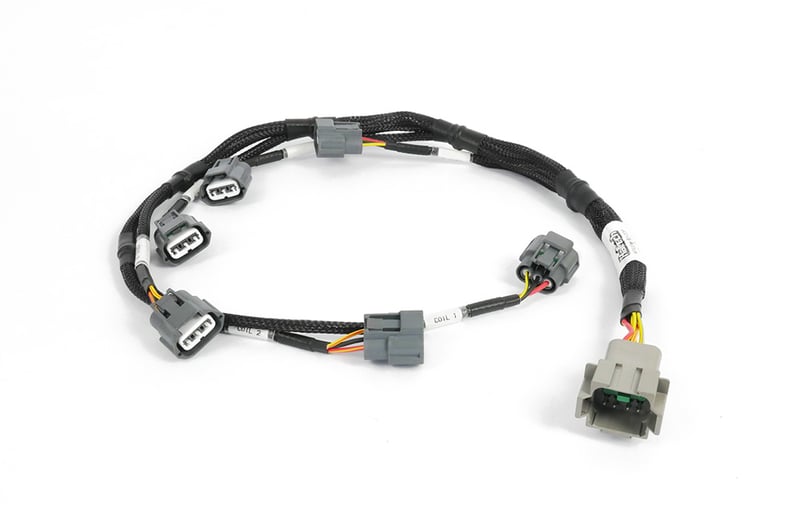 Haltech R35 Coil Bracket Kit for Nissan RB Includes Bracket, Coils, Connectors and Harness, engine harness - HT-120203