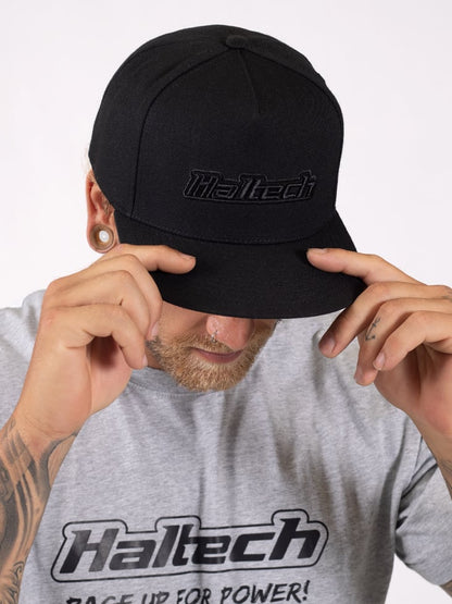 Haltech Snap Back Black on BlackSize: One size fits all., Merch - HT-301000
