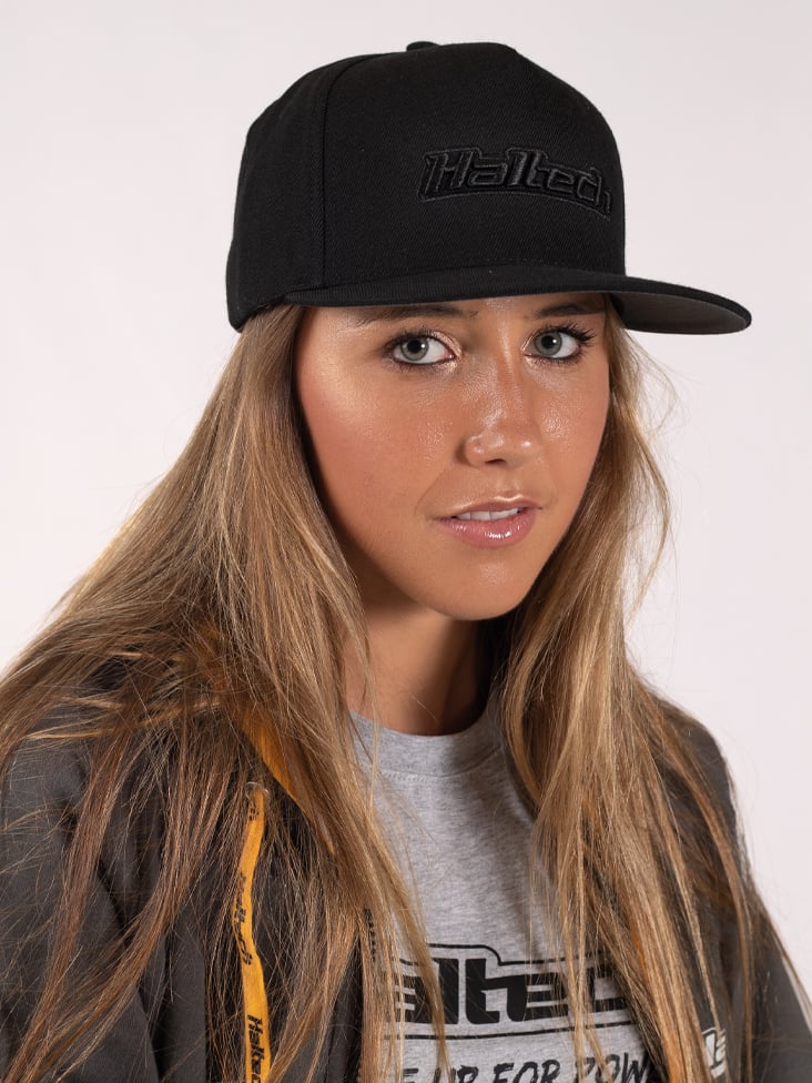 Haltech Snap Back Black on BlackSize: One size fits all., Merch - HT-301000