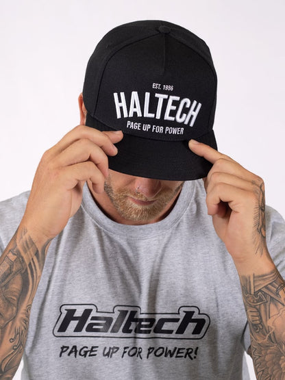 Haltech Snap Back Black with White TextSize: One size fits all., Merch - HT-301002