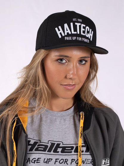 Haltech Snap Back Black with White TextSize: One size fits all., Merch - HT-301002