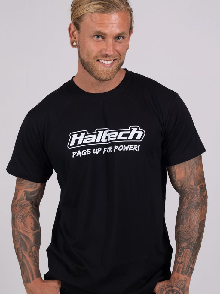 Haltech "Classic" T-Shirt BlackSize: Small, Merch - HT-301640BS