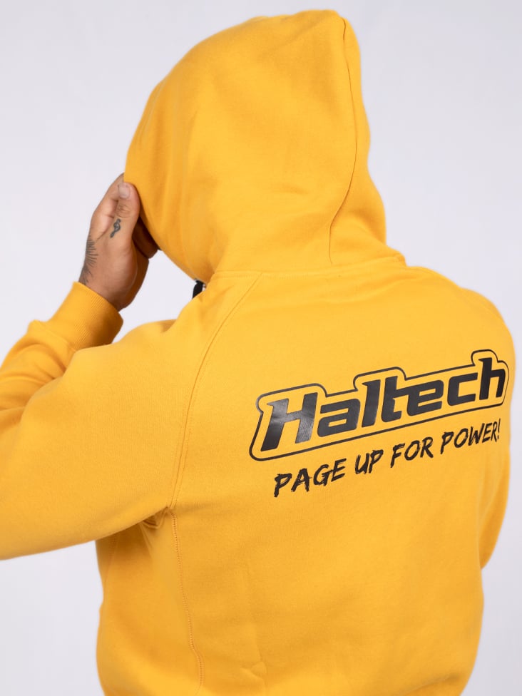 Haltech "Classic" Hoodie YellowSize: Medium, Merch - HT-301910YM