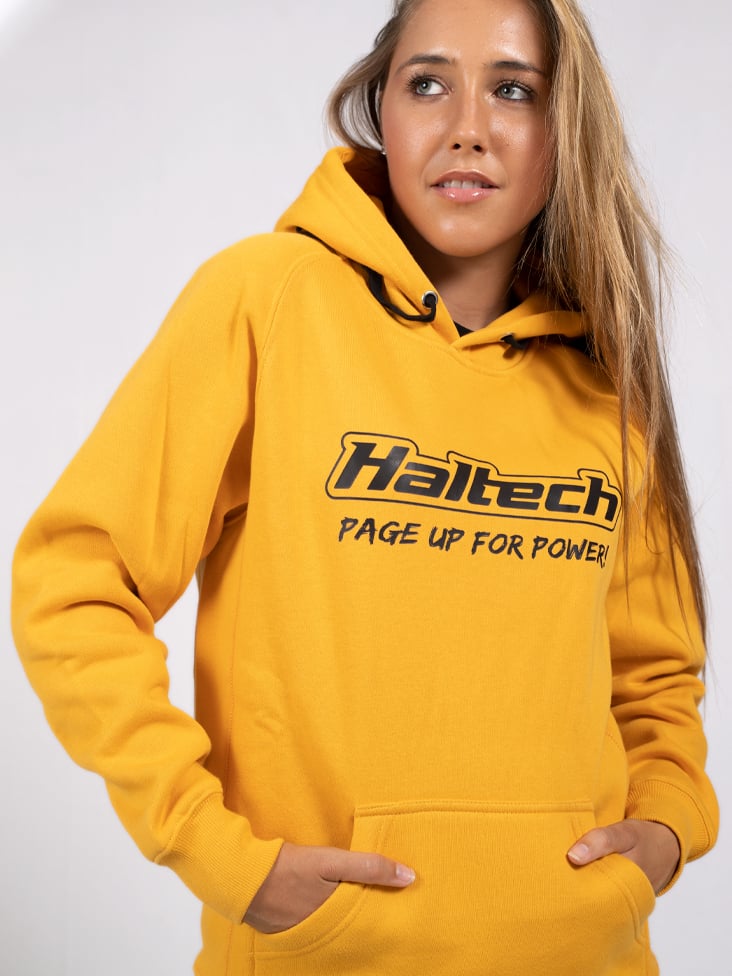Haltech "Classic" Hoodie YellowSize: XS, Merch - HT-301910YXS