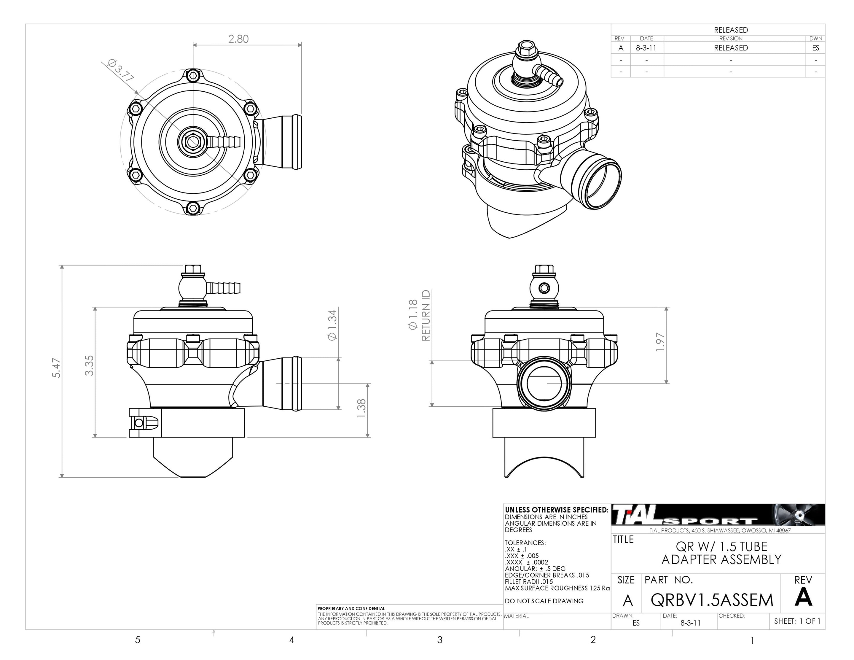 Tial QR Blow Off Valve - Black