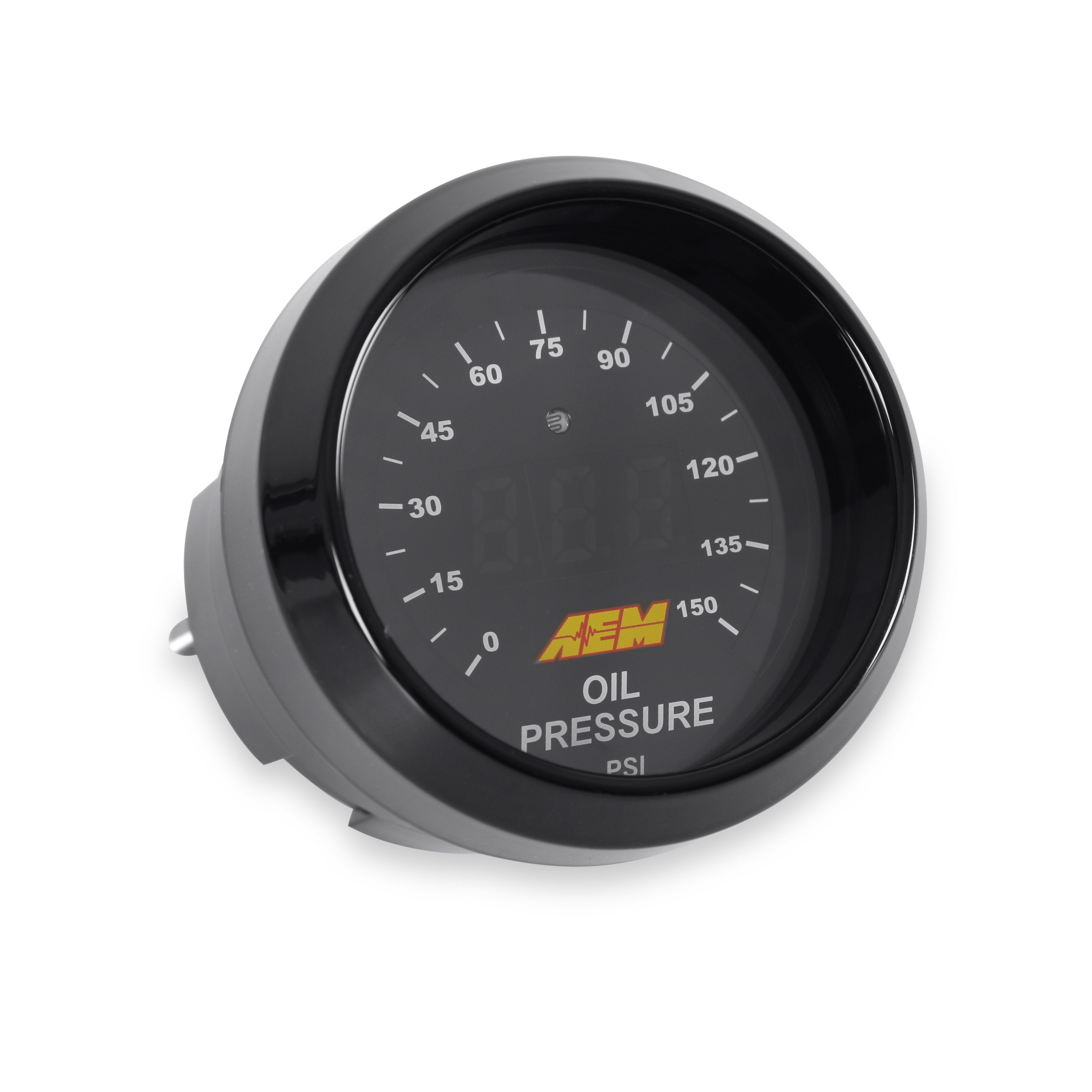 AEM Oil Pressure Gauge 0-150PSi - Includes BLK/White Display - 30-4407