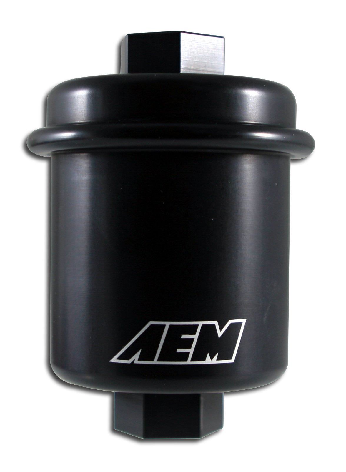AEM High-Flow Flow Fuel Filter - Supports up to 500HP - 6061 Alloy Body - 25-200BK