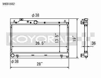 Performance Koyo Radiator - Subaru Forester, Impreza, Outback, XV, 00-17, 36mm - KV091662