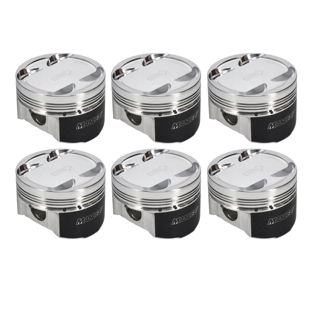 Manley Nissan RB26DETT 86.5mm Bore 73.7mm Stroke +20cc Dome 9.0:1 Comp Piston Set - Set of 6 - 643005C-6