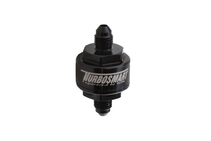 Turbosmart Billet Turbo Oil Feed Filter 44Um -3AN - Black TS-0804-1001