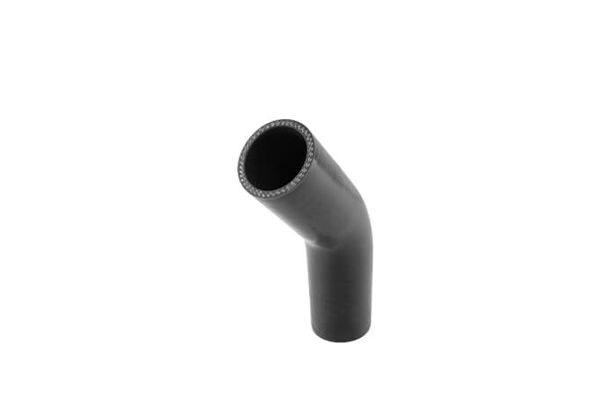 Turbosmart Silicon 45 Degree Silicon Hose Elbow 1.75" (Black) - TS-HE45175-BK