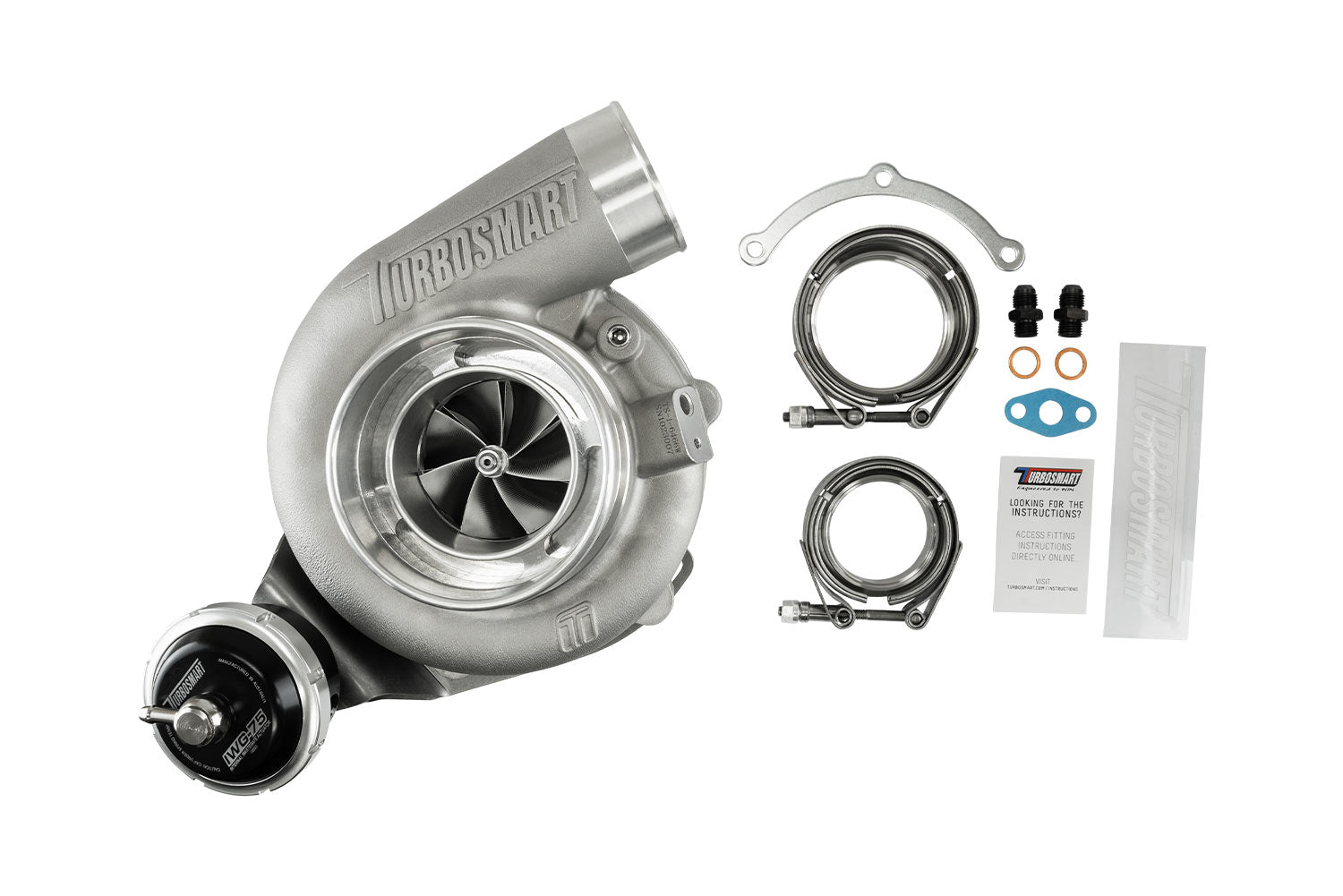 Turbosmart TS-2 Turbocharger (Water Cooled) 6466 V-Band 0.82AR Internally Wastegated - TS-2-6466VB082I